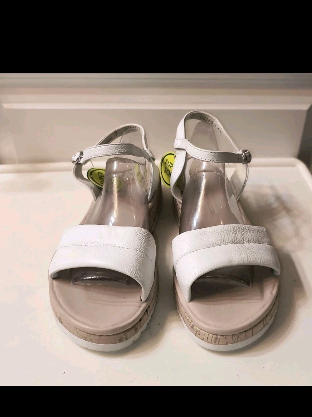 NWT Paul Green Sandals White Leather Comfort Super Soft US 9.5 $359